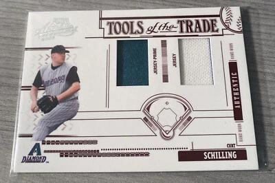 2003 PLAYOFF CURT SCHILLING TOOLS OF THE TRADE #’d 057/150 Jersey Relic #TT-112 - Image 1 of 2