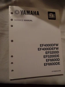 NOS FACTORY YAMAHA GENERATOR SERVICE MANUAL EF400 EF5200 EF6600 LIT-19616-01-86 - Picture 1 of 3