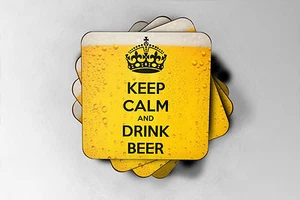 Keep Calm and Drink Beer - Funny/Novelty Coaster- Great Birthday Xmas Gift Idea - Picture 1 of 1