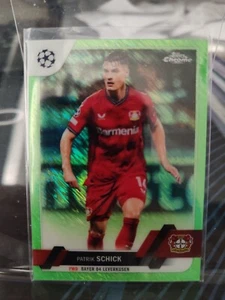 2022-23 Topps Chrome UCC Patrik Schick Green Shimmer /399 Bayer Leverkusen - Picture 1 of 2