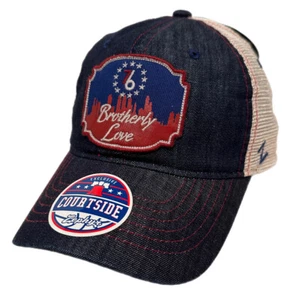 Zephyr NBA Philadelphia 76ers "Cityscape” Unstructured Washed Mesh ADJ Hat NWT - Picture 1 of 6