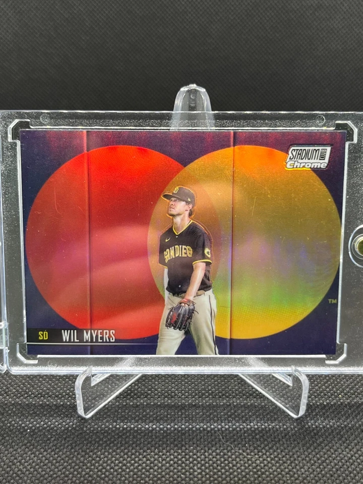 2021 Topps Stadium Club Chrome Wil Myers #144 Refractor San Diego Padres - Image 1 of 1