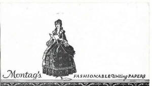 Antique Advertising Business Card Montag's Fashionable Writing Papers Ephemera - Picture 1 of 1