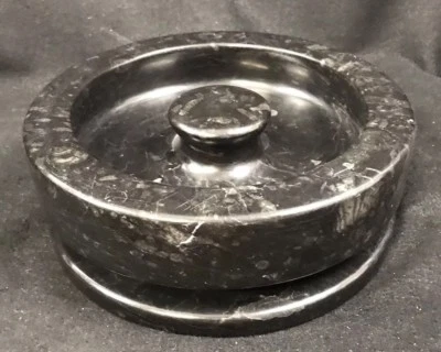 Angelo Mangiorotti Knoll International Black Marble Italian Mid Century Modern - Image 1 of 4