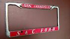 VintageS & C Ford,🇺🇸San Francisco Metal License Plate Frame as in the pictures