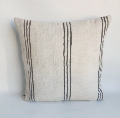 24x24 Kilim枕头套大号复古Oushak条纹Kilim民族沙发垫 — 第 1/4 张图片