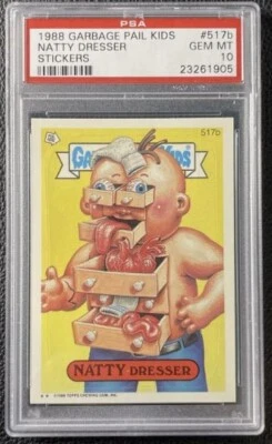 1988 GARBAGE PAIL KIDS PSA 10 GEM MINT 517B  NATTY DRESSER SET BREAK - Image 1 of 2