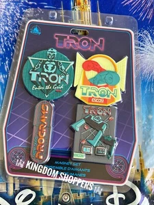 2023 Parques Disney Tron Enter The Grid Encom 4 Piezas Juego de Imanes Nuevo - Imagen 1 de 2