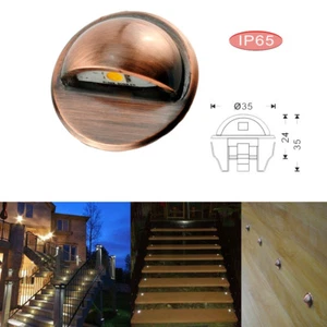 35mm 12V Bronze Half Moon Outdoor Garden LED Deck Rail Stair Step Light Lighting - Picture 1 of 14