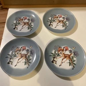 4 Disney Bambi 19cm Side Plates - Picture 1 of 11