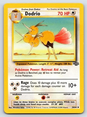 Jungle - MP - Dodrio 34/64 Unlimited US Seller - Image 1 of 2