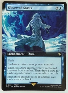 MTG: Observed Stasis (Extended Art) Commander: Final Fantasy Reg NM - Picture 1 of 2