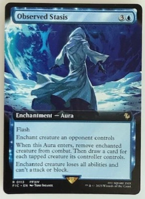 MTG: Observed Stasis (Extended Art) Commander: Final Fantasy Reg NM - Image 1 of 2