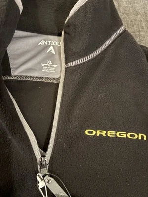 Антигуа Орегон утки мальчиков молодежи серый молнии флис пуловер толстовка размер XL - Изображение 1 из 2