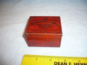RARE!  canadian industries limited montreal  Blasting Caps Tin   (empty) no. 6 - Picture 1 of 7