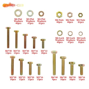 Kit surtido de tuercas de pernos métricos 672* cabeza hexagonal de alta resistencia grado 8,8 acero de aleación - Imagen 1 de 6