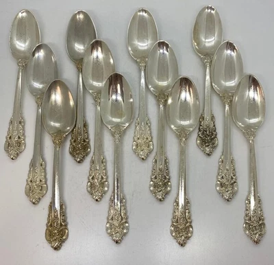 Juego de 12 cuchara sopera ovalada barroca de 7 pulgadas Wallace Grande sin mono GB19 Foto 1 de 4