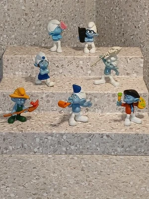 mcdonalds happy meal toys smurfs 2011 7 Pc Lot - image 1 of 4