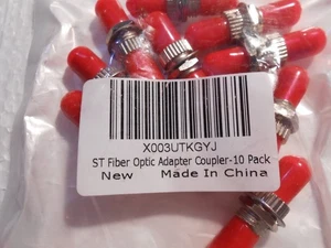 ADAPTADOR DE FIBRA ÓPTICA ST a ST MODO PAR BARRIL R PAQUETE DE 10 X003UTKGYJ - Imagen 1 de 2
