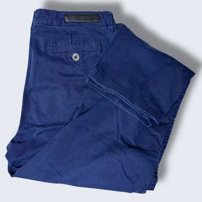 IKE BY IKE BEHAR Navy Blue Chinos Pants Mens 34x30 Cotton Blend Casual Comfort - Image 1 of 4