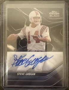 2024 Topps Composite Steve Grogan Topps Chrome Black Auto - Picture 1 of 2