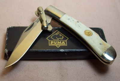 1990's~PUMA~MINT UNUSED~SWING GUARD MEDICI  21 0563 SMOOTH BONE POCKET KNIFE~NIB - Image 1 of 4