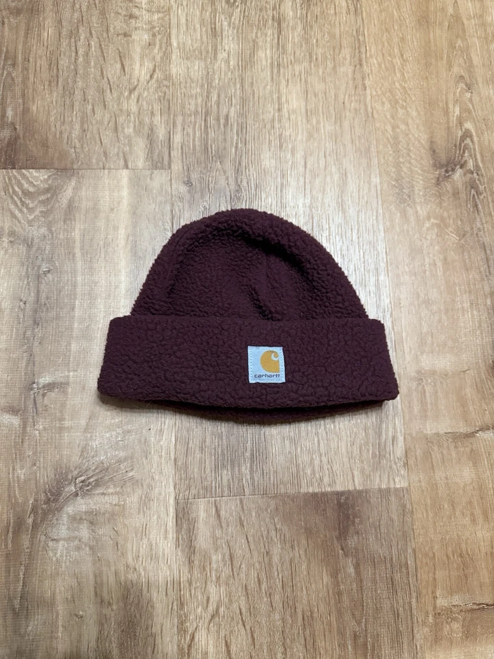 Acogedor gorro Sherpa de felpa polar granate Carhartt Gorpcore granola niña Foto 1 de 4
