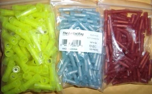 300 PK 10-12 14-16 18-22 Gauge Nylon Butt Connectors 100 PC Each Terminal Barrel - Picture 1 of 2