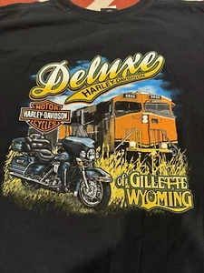 Harley Davidson T-Shirt Size 4XL “Deluxe Harley Davidson of Gillette, Wyoming” - Picture 1 of 6