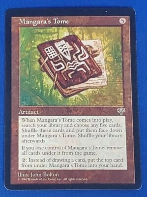 Mangara's Tome Mirage NM Artifact Rare MAGIC THE GATHERING MTG Collectible CARD  - Image 1 of 4