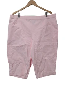 3X Just My Size Women’s Pink Pull On Elastic Back Waist Capri Pants EXCELLENT - Picture 1 of 10