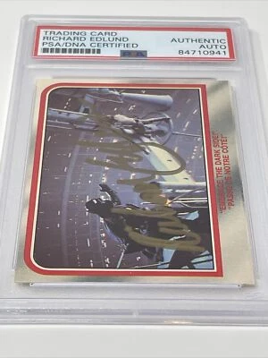 1980 OPC Star Wars Empire Strikes Back #114 Richard Edlund Signed Auto PSA DNA - Image 1 of 3