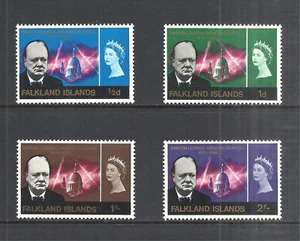 FALKLAND ISLANDS SCOTT 158 - 161 MH SET - 1966 CHURCHILL MEMORIAL ISSUE - Picture 1 of 2