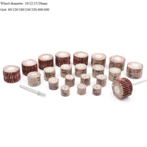 10 - 20mm Flap Sanding Wheel Sandpaper Discs for Dremel Rotary Tools 80-600 Grit - Picture 1 of 6