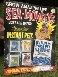 Vintage Amazing LIVE SEA MONKEYS 1970 Transcience Kit Espositore Negozio Fumetti - Foto 1 di 14