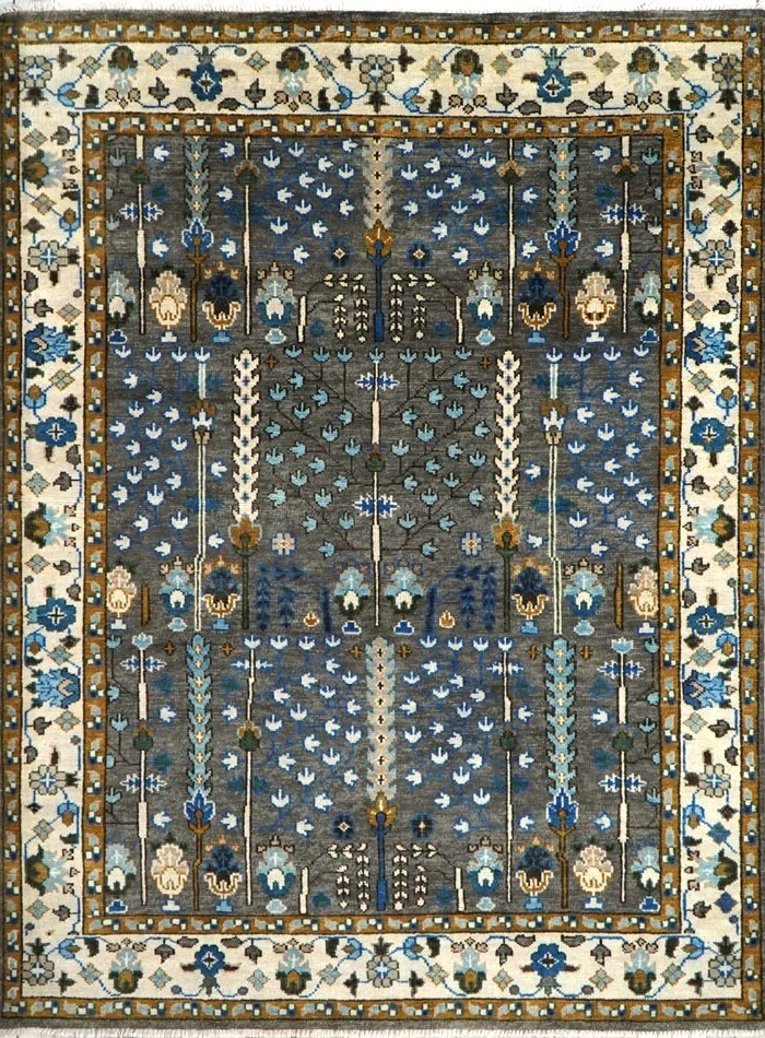 Multi Color Multi Sizes Wool Rug Hand Knotted Traditional Tree of Life Area Rug - Image 1 of 4