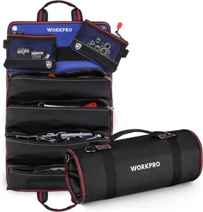 WORKPRO Werkzeugtasche mit großem Fassungsvermögen, Rolltasche, 57 x 36 cm, - Bild 1 von 7