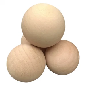 6mm 8mm to 90mm Diameter Natural Wooden Craft Wood Balls Sphere Craft Supplies - Picture 1 of 4