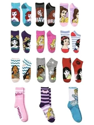 Disney Princess Girls 12 Days of Christmas Holiday Socks 12 Pair Large (3-10) - Image 1 of 2