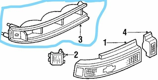 Nuevo OEM Chevrolet Córcega Luz Trasera Luz Trasera Lámpara Carcasa Trasera Derecha 16520222 Foto 1 de 1