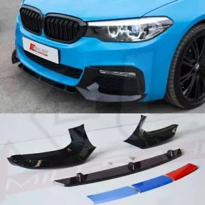 Für BMW 5 G30 G31 Front Splitter Lippe M5 Style Glanz Schwarz 2017-2019 - Bild 1 von 9