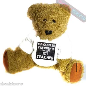 ICT Teacher Novelty Gift Teddy Bear - Picture 1 of 1