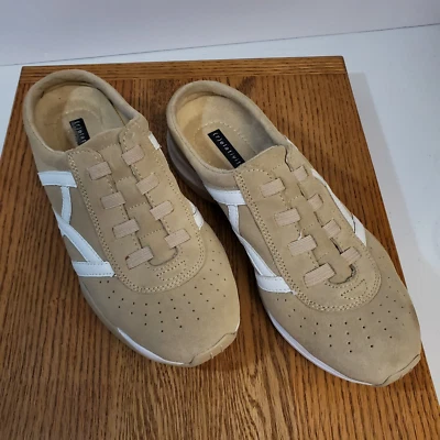 Relativity Diane Mule Sneakers Women Size 8.5M Tan White Breathable Leather Foto 1 de 4