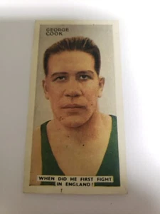 1935 Godfrey Phillips Cigarettes In The Public Eye #4 George Cook Boxer - Picture 1 of 2