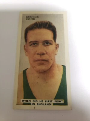1935 Godfrey Phillips Cigarettes In The Public Eye #4 George Cook Boxer - Image 1 of 2