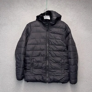 Lands End Reversible Jacket Girls 2XL Black Softshell Fuzzy Coat Primaloft Hike - Picture 1 of 12
