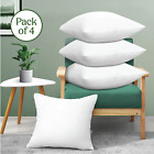 Pack of 4 Throw Pillows Insert Ultra Soft Bed & Couch Sofa Decorative Pillows 