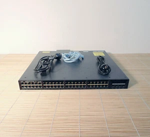 Cisco WS-C3650-48FS-E 48 10/100/1000 Ethernet PoE+ Dual PSU IP Services Switch - Bild 1 von 1