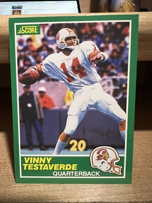 1989 Score Football NFL Vinny Testaverde Tampa Bay Buccaneers Card #224 - Image 1 of 2