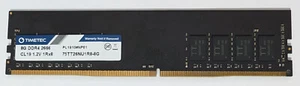Timetec 8GB DDR4 2666Mhz (DDR4-2666) PC4-21300 ( (PC4-2666V) Non-Ecc Unbuffered - Picture 1 of 3
